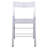 Transparent Acrylic Folding Chair with Stainless Steel Frame and Footrest – Stackable Open-Back Side Chair-1072969774