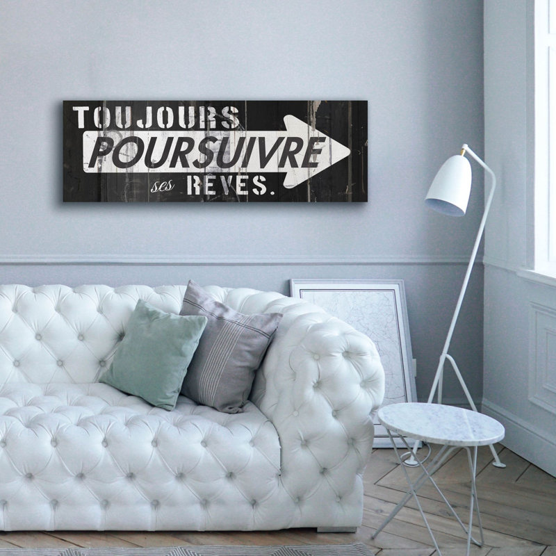 Toile épique «Toujours Poursuivre Ses Reves» par Mike Schick, 60 po x 20 po