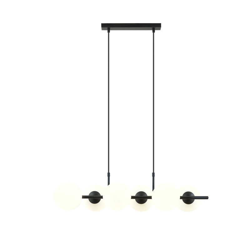 Adori 6 - Light Steel Kitchen Island Pendant, White