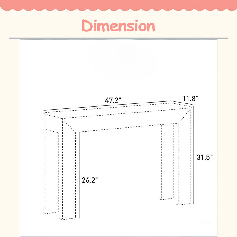 Table de canapé simple, table d'appoint élégante, table de vestibule, console, Noyer