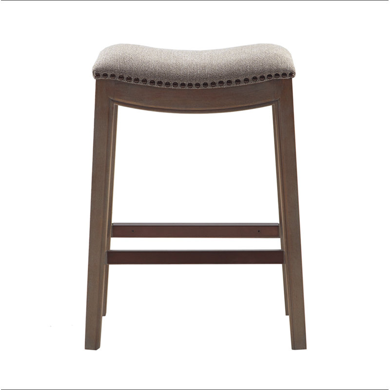 Saddle Counter Stool, Linen, Brown