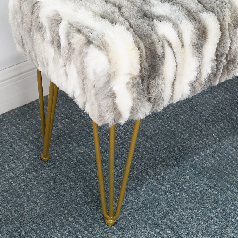 Markie Upholstered Ottoman, Gray