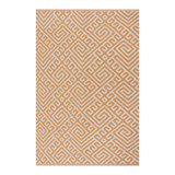 Wowza Geometric Area Rug in Orange/Ivory