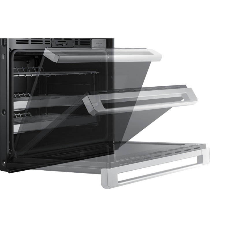 30" Single Wall Oven Steam, Contemporary, Silver Stainless