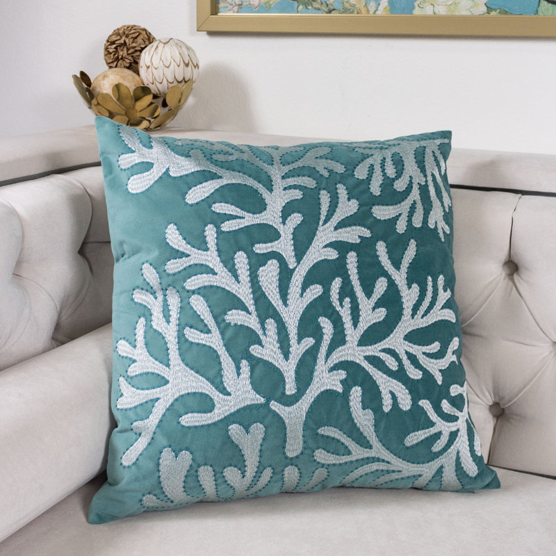 Karael Throw Pillow, Teal