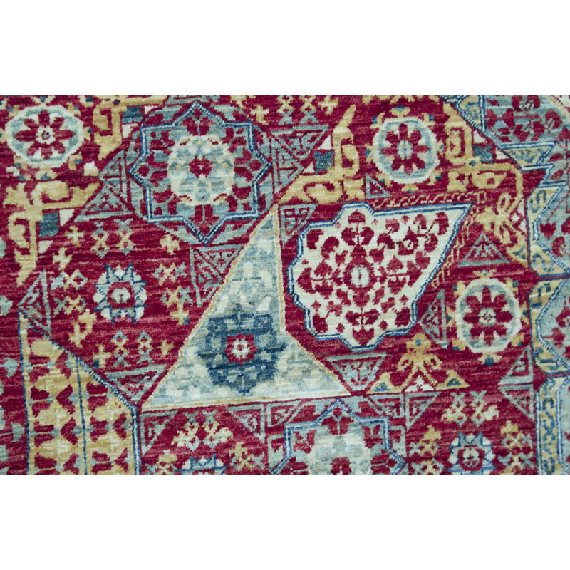 Wool Oriental Area Rug in Red