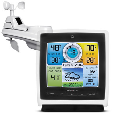 AcuRite Iris (5-in-1) Indoor/Outdoor Wireless Weather Station for Indoor and Outdoor Temperature and Humidity, Wind Speed and Direction, Rainfall, with Built-In Barometer and Digital Display (01528MCB)