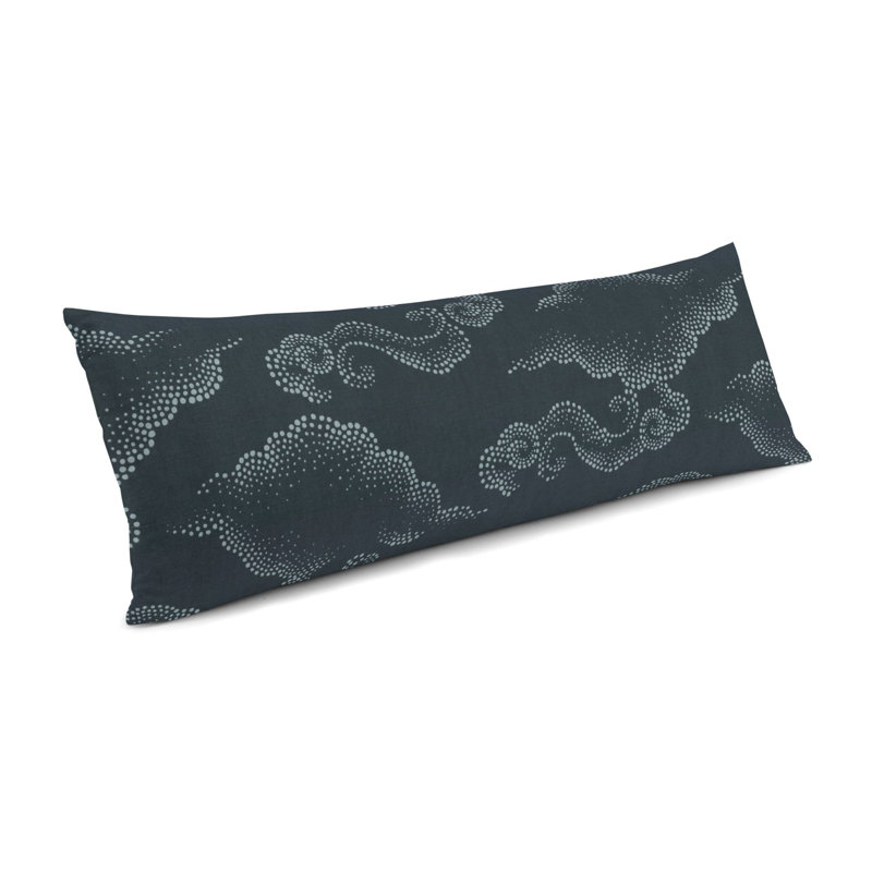Housse et insert de coussin rectangulaire Cloudburst, Bleu marine, 14 po x 36 po