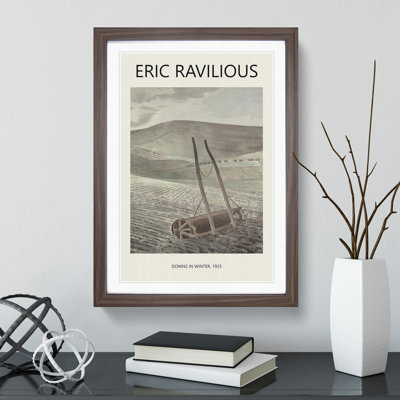 Downs In Winter by Eric Ravilious - Single Picture Frame Print