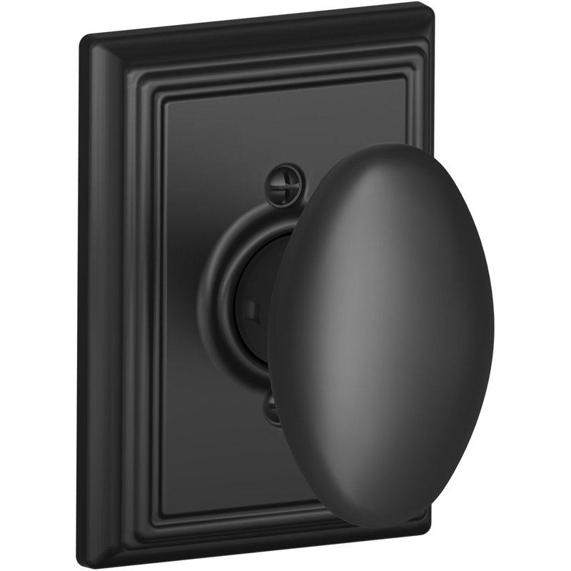 Addison Siena Single Dummy Door Knob, Matte Black
