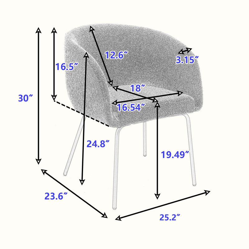 Chaises de salle à manger Boucle, Gingembre gingembre, 1