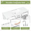 Plateau de meuble-lavabo en composite blanc de 48 pouces avec lavabo intégré et 3 trous de robinet