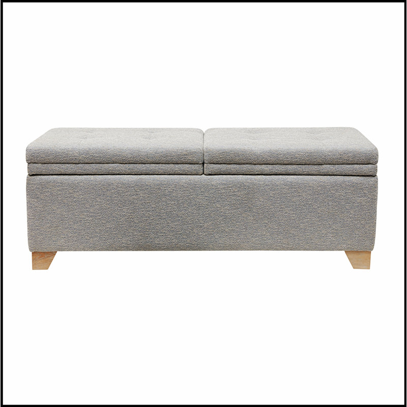 Banc de rangement à fermeture en douceur, conception simple, confortable et durable, banc multifonctionnel