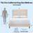 Harper Tall Headboard Upholstered Bed / 54" High Headboard / Elegant Simplicity  / No Box Spring Needed / Easy Assembly / Textured Ivory Canvas-303469307-309375375
