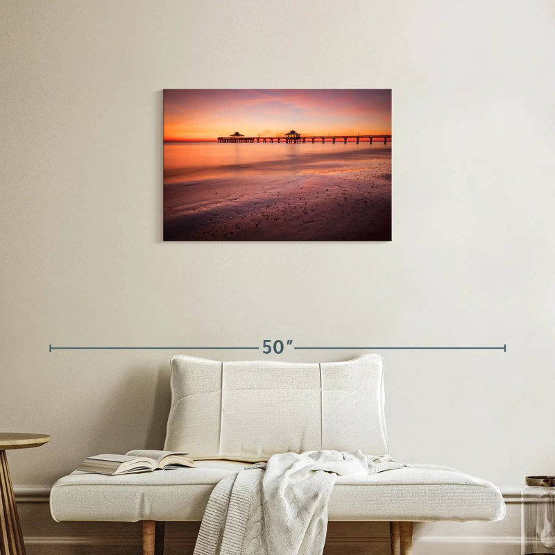 Nicci Panoramic Myers Beach Sunset, 20" H x 30" W