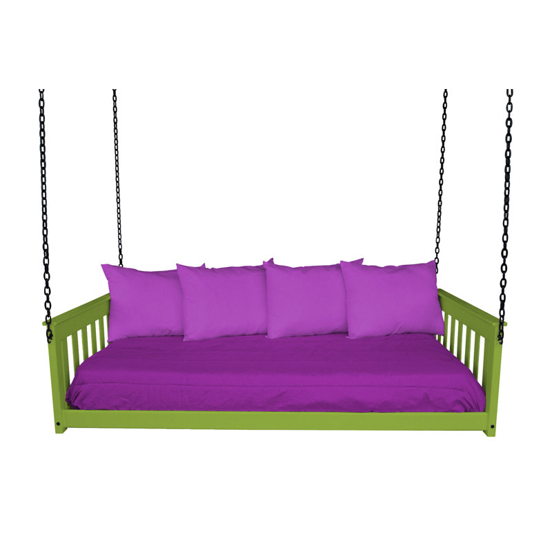 Concow Pine Porch Swing, Lime Green