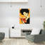 Femme afro lisant, portrait élégant de style vintage, impression d'art mural-129889699