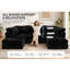 U Shape Convertible Sofa Bed with Movable Footstool, Modern Crushed Velvet Sectional Sleeper Sofa-1022800051