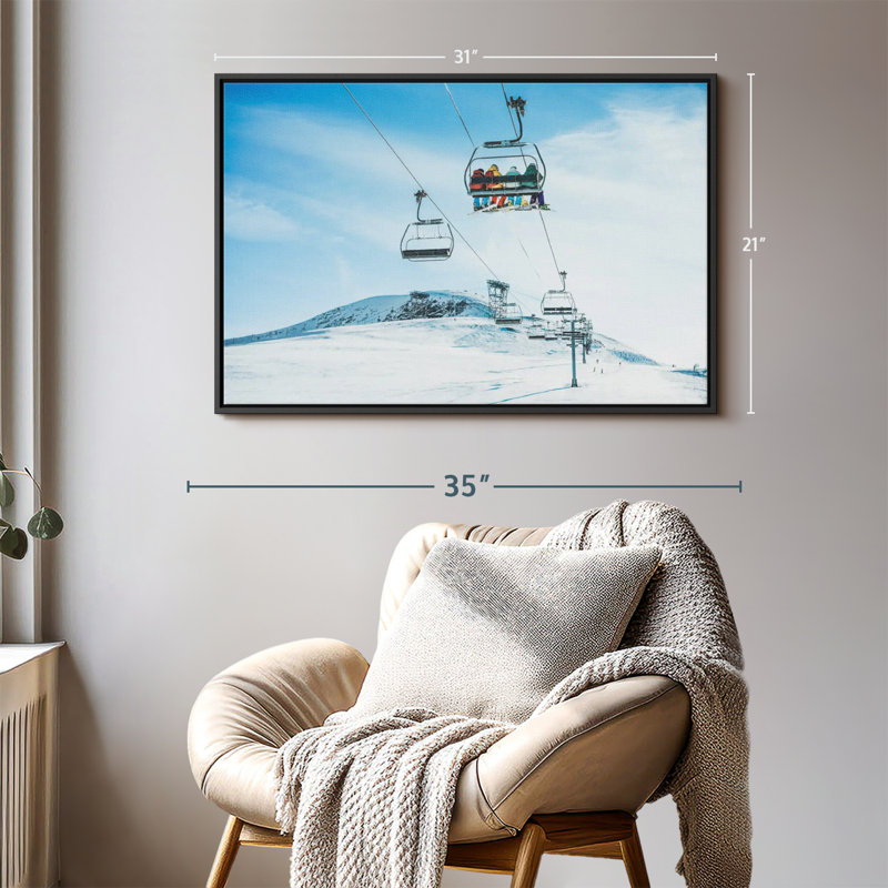 Impression sur toile de station de ski, H 21 po x l 31 po