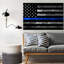 Drapeau de police, reproduction sur toile-796354080