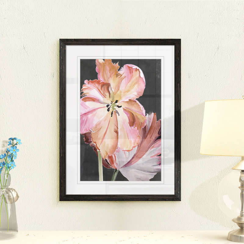 « pastel perroquet tulipes ii » par paul cezanne-photo, reproduction d’art encadrée, H 32 po x l 44 po x 1,25 po