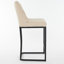 Tabourets de bar modernes à hauteur de comptoir beige avec structure en métal à 2 boutons et stable pour tous les styles de décor-683105459