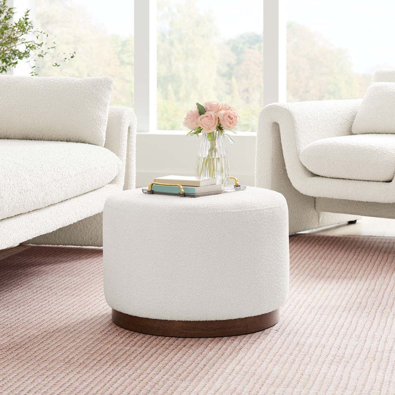Modway Tilden Upholstered Ottoman, Cloud Fabric