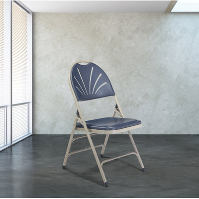 National Public Seating Plastic Stackable Folding Chair Set of 8