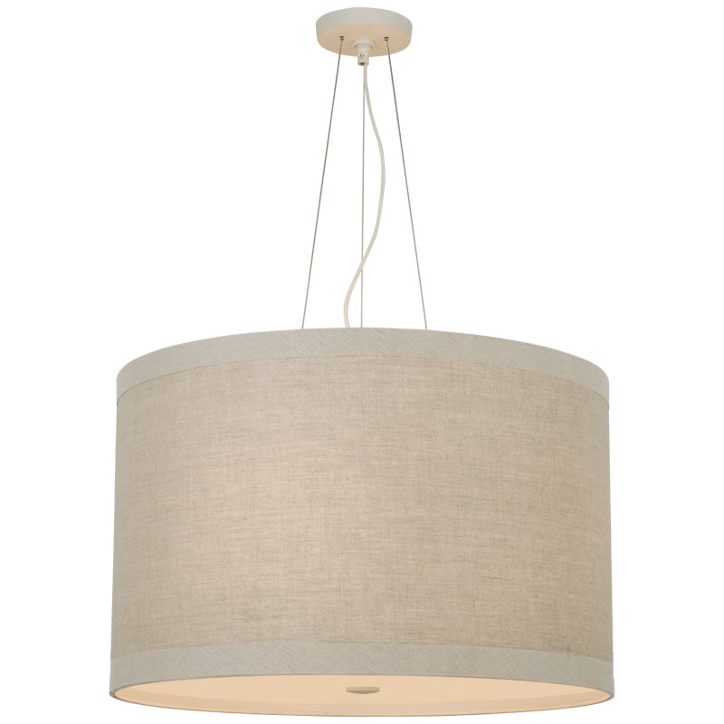 kate spade new york Walker Medium Hanging Shade, 14" H x 22" W x 22" D, Light Cream