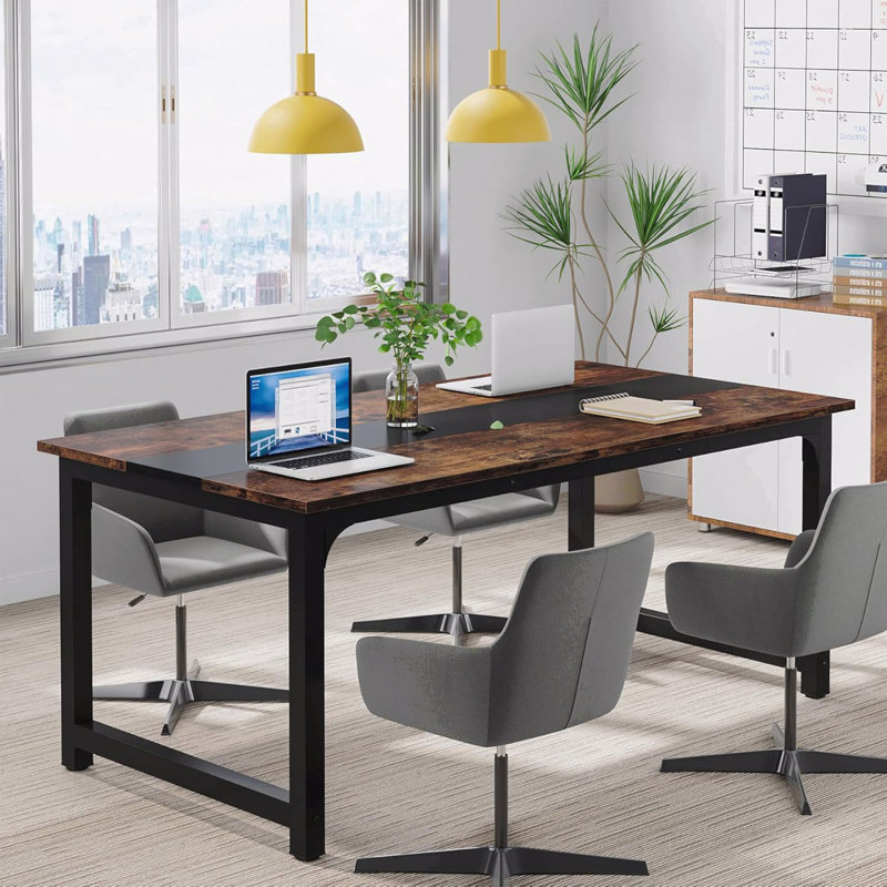 Bureau Waltman, H 29,52 po x l 62,99 po x P 31,49 po, Brun / noir