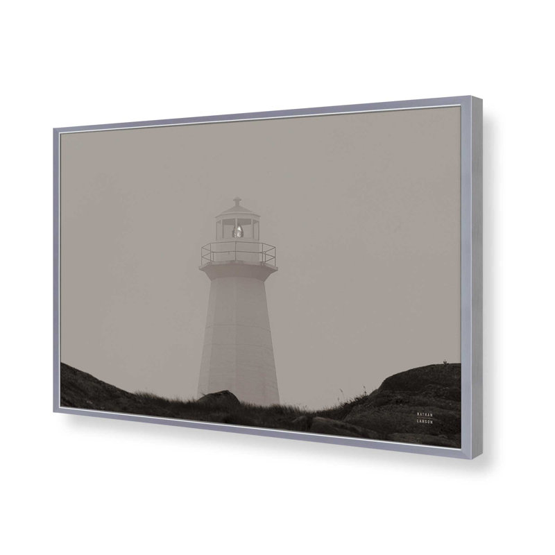 «Cape Spear Lighthouse» par Nathan Larson, reproduction d'art, 9.5" H x 13.5" W, Silver, Framed Print