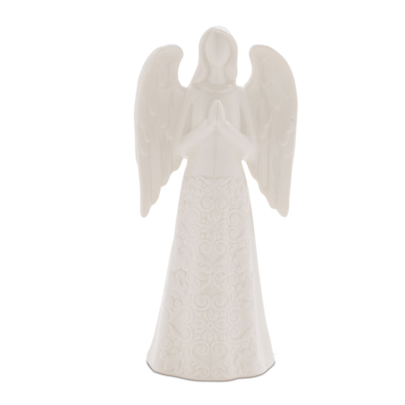 Figurine ange blanc en céramique