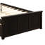 Lit plateforme avec lit gigogne simple, cadre simple, espresso, lit