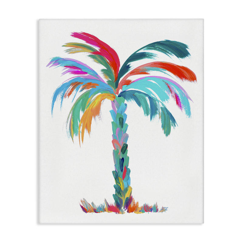 «Vivid Palm Tree», art mural par Julie DeRice, H 20 po x l 16 po