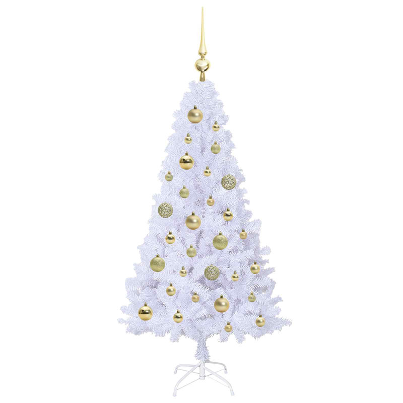Lighted Artificial Christmas Tree, 120cm H, Gold