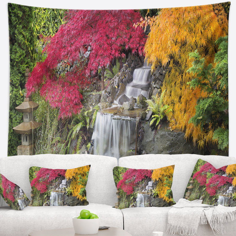 Tapisserie d'érable du japon Floral, H 50 po x l 60 po