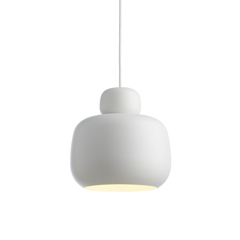Stone Pendant (Small), White, 127.8" H x 9.4" W x 9.4" D