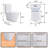 MONSFEST 1.6 Gallons GPF Elongated Close Coupled Toilets