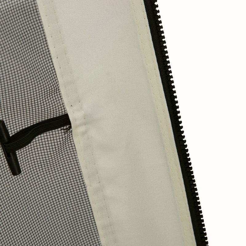 Outsunny 13' X 13' Replacement Mesh Sidewall Netting For Patio Gazebos And Canopy Tents With Zippers (Sidewall Only), White