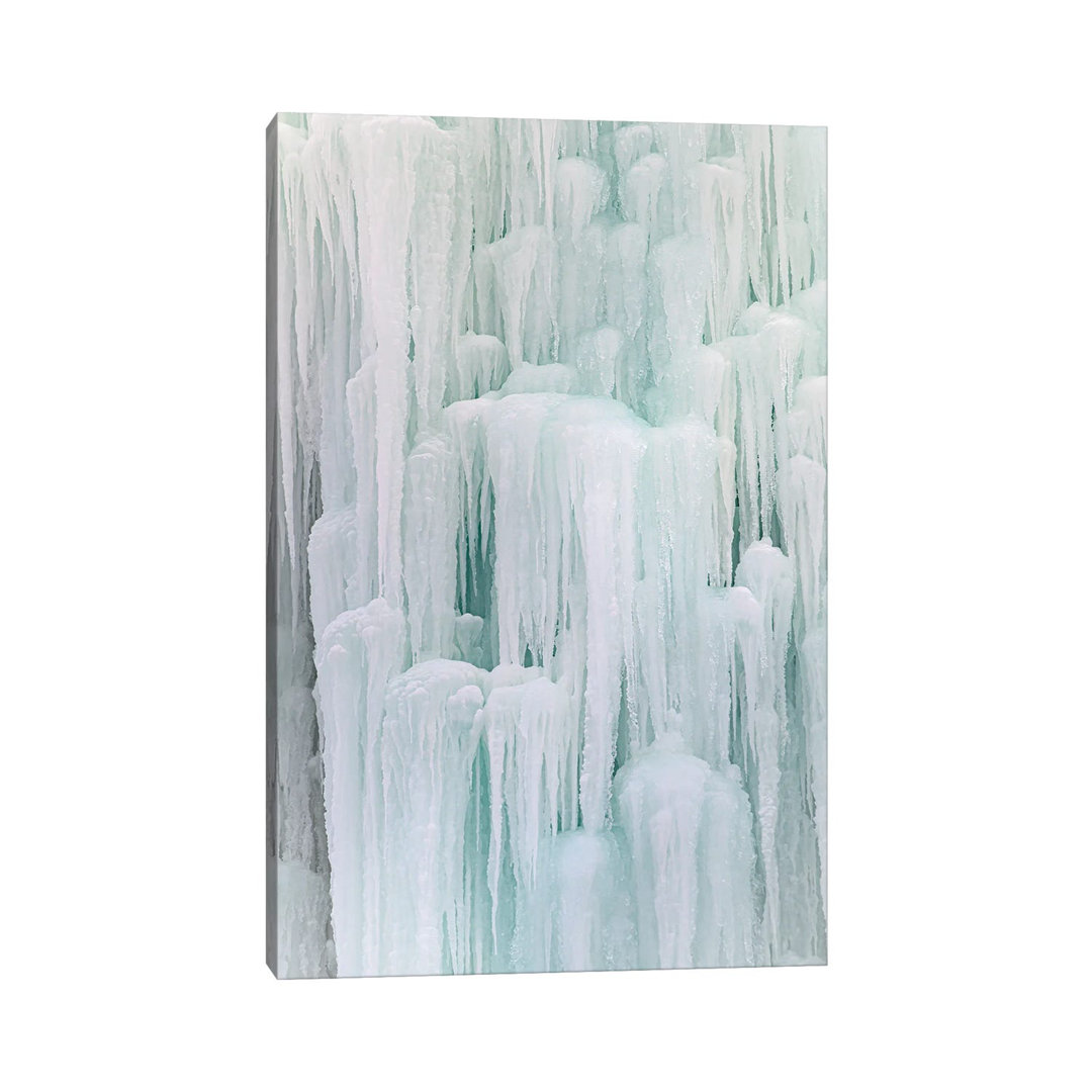 Frozen Waterfall by Nik Rave - Wrapped Canvas Art Prints