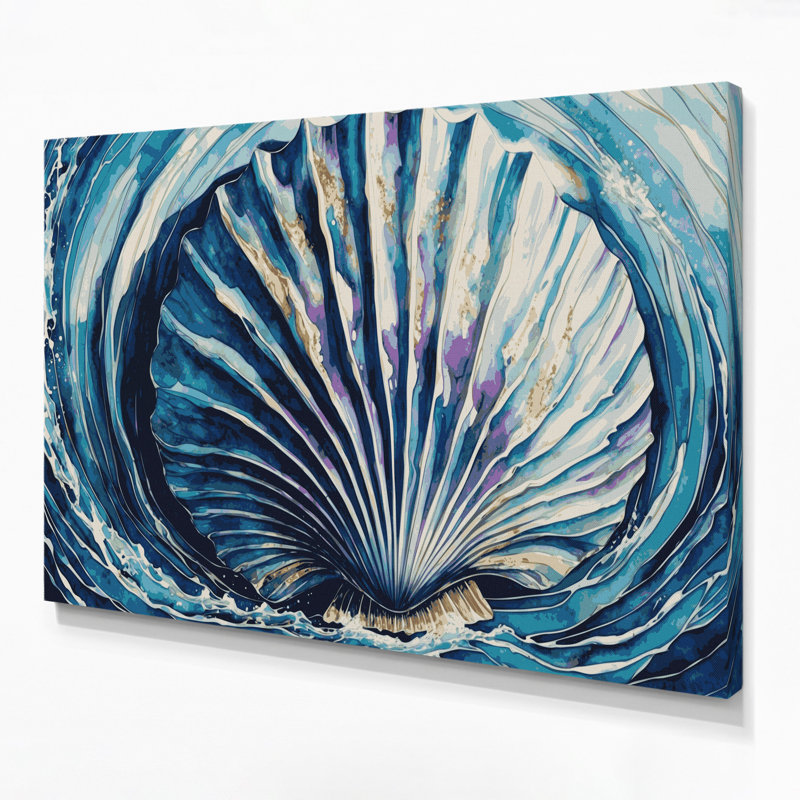 Art mural sur toile bleu Coastal, H 11 po x l 14 po
