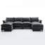 Ensemble modulaire en U en chenille gris foncé de 6 po pour décoration intérieure mi-douce, chenille, Modern Living