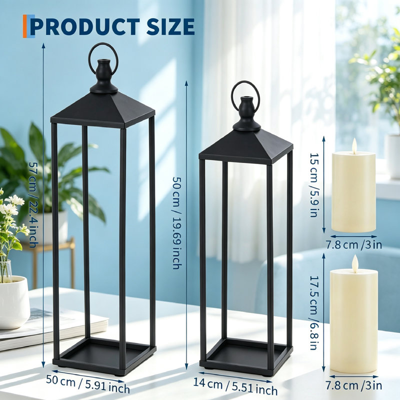 Metal Candlestick with Candle Included