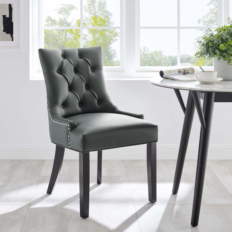 Chaise parsons rembourrée Regent, gris, 1