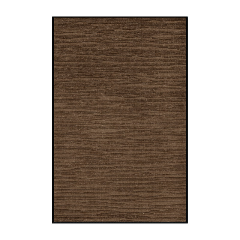 Machine Washable Solid Brown Area Rug, Rectangle 2' x 3'