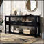 Canapé console 62,2 po avec 4 tiroirs et 2 tablettes-1680439010