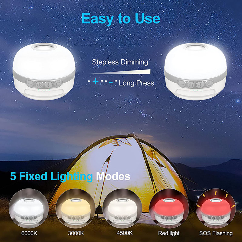 4'' Battery Powered Integrated LED Color Changing Camping Lantern
