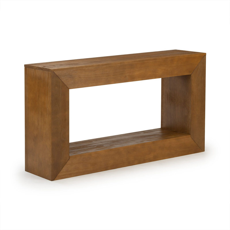 Grande Console Table w/ Bottom Shelf, Pecan Wirebrush, Pecan Wirebrush