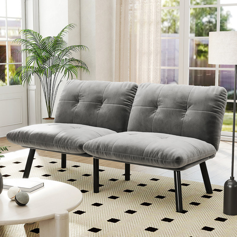 Canapé-lit pliant convertible gris, Gris