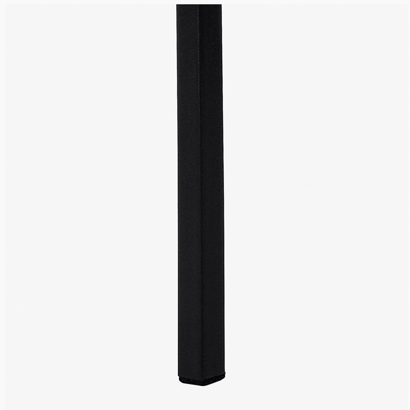 Tablette de présentation trapézoïdale à cinq niveaux, structure en grain de bois gris et structure en métal noir